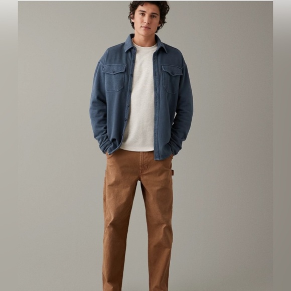 NWT AE Heritage Fleece Shirt Jacket